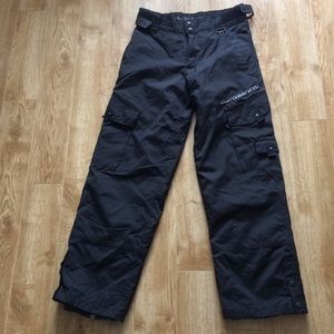 OCEAN EARTH  "UNISEX"  Black Polar Fleece Lined Ski/ Snowboard Pants siz…